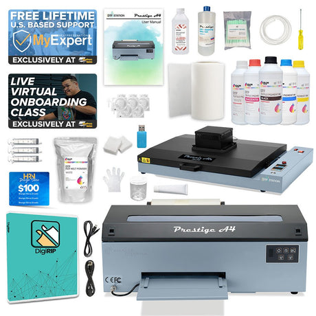 DTF Station 8" Prestige A4 Curing Oven Bundle - Classic Black and Grey - HeatPressNation