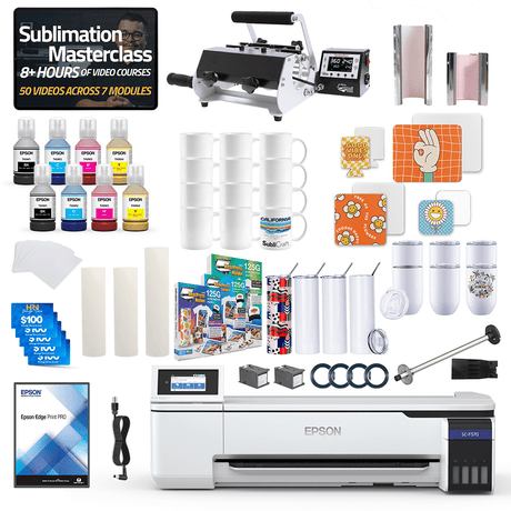 Epson SureColor F570 24" Pro Sublimation Printer 2 - in - 1 Mug Press Bundle - HeatPressNation