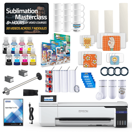 Epson SureColor F570 24" Pro Sublimation Printer Drinkware Bundle - HeatPressNation