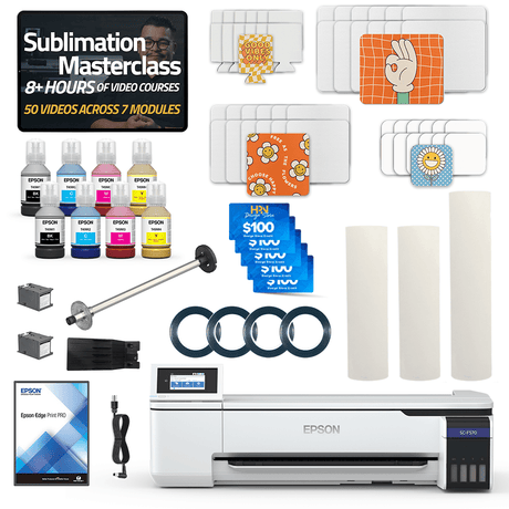 Epson SureColor F570 24" Pro Sublimation Printer Flat Blanks Bundle - HeatPressNation