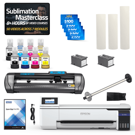 Epson SureColor F570 24" Pro Sublimation Printer VinylSystems Cutter Bundle - HeatPressNation